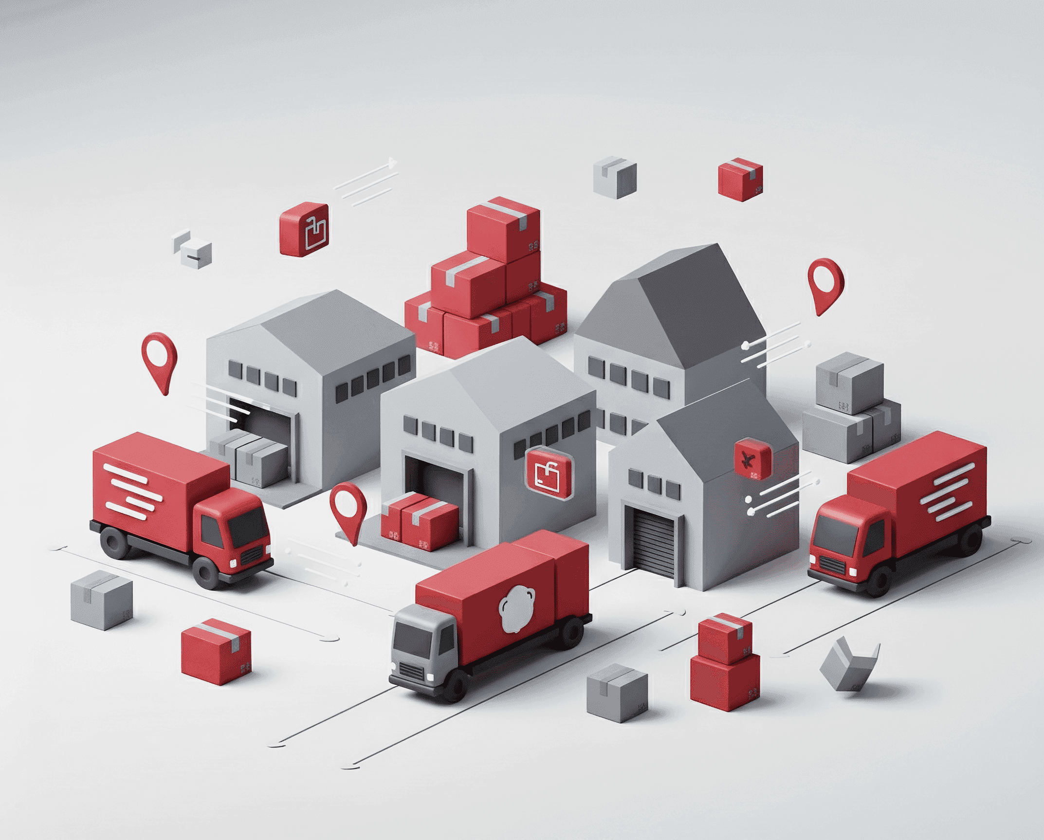 Illustration of logistics and supply chain operations